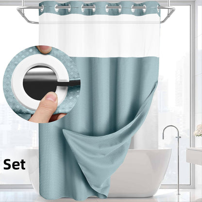 SnapLux™  Waterproof Shower Curtain – Easy Clean, Fast Dry, Mold Resistant Bathroom Curtain