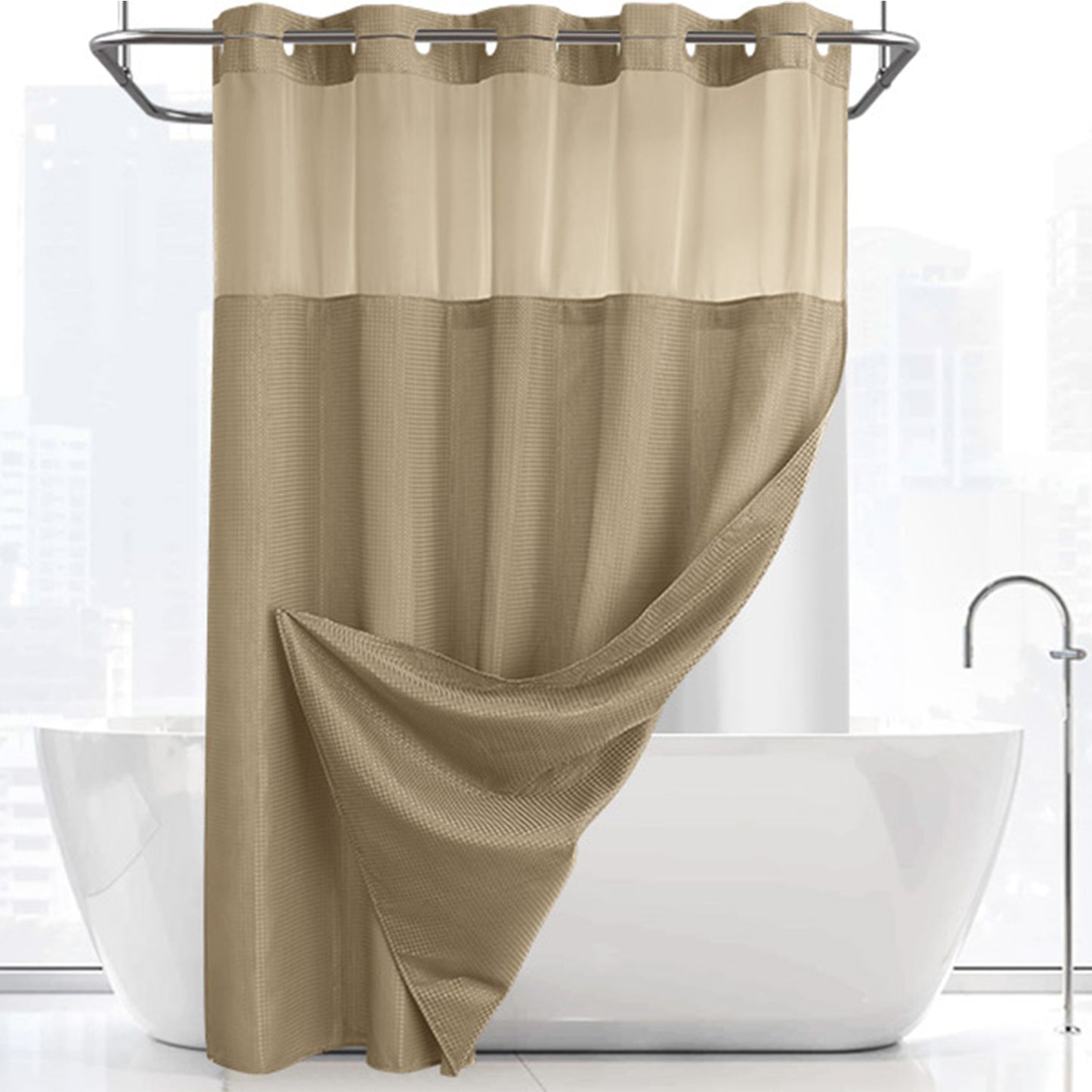 SnapLux™  Waterproof Shower Curtain – Easy Clean, Fast Dry, Mold Resistant Bathroom Curtain