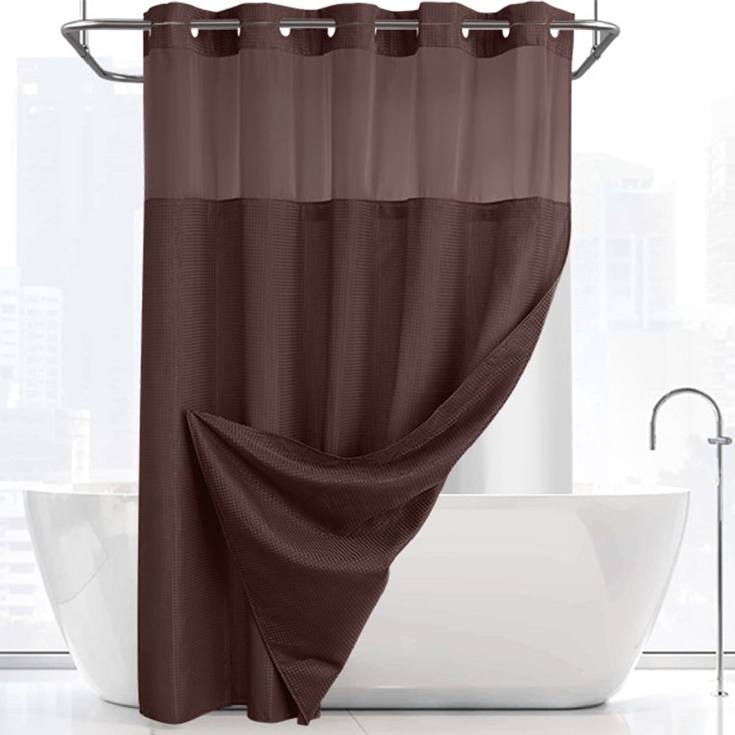 SnapLux™  Waterproof Shower Curtain – Easy Clean, Fast Dry, Mold Resistant Bathroom Curtain